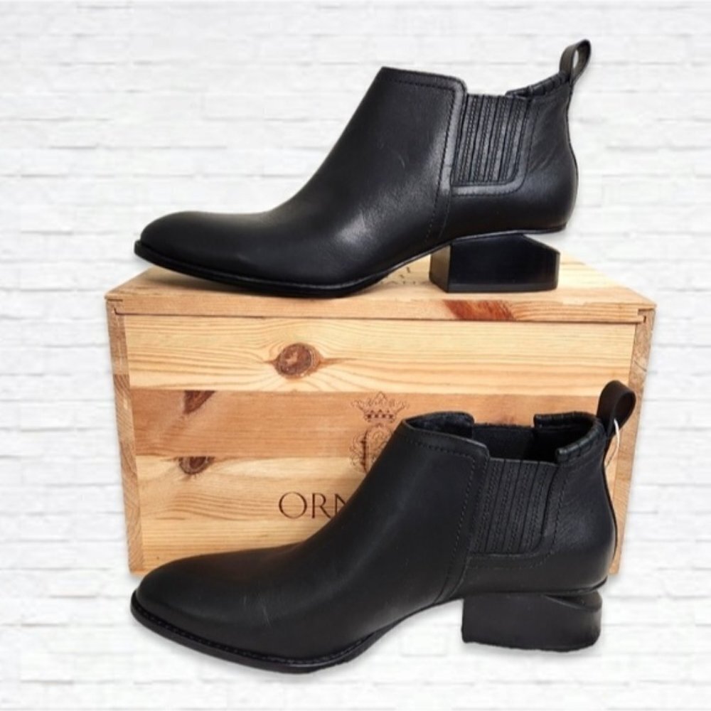 Alexander Wang "Kori" All Black Leather Ankle Booties Size EU 40 BNIB